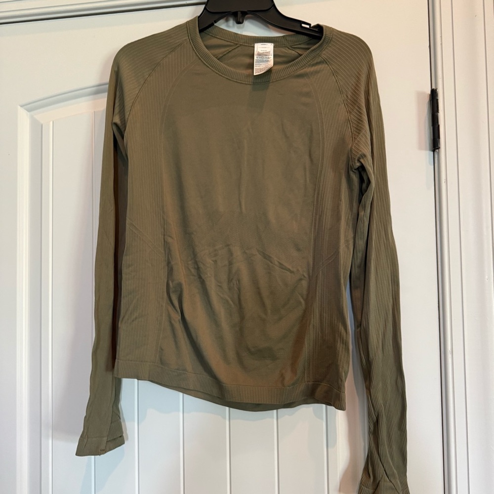 Olive Green Women's Long Sleeve Top
